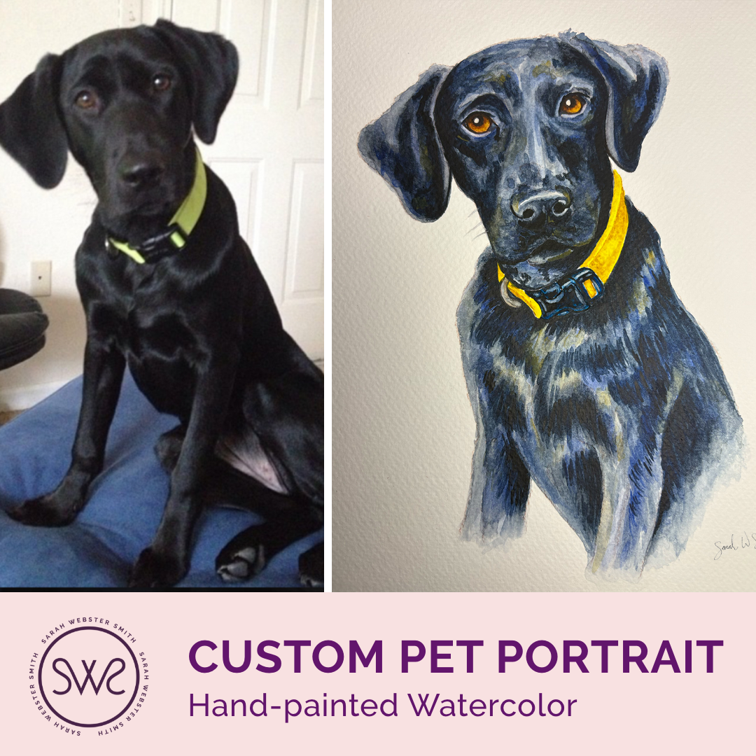 Custom Hand-Painted Watercolor Pet Portrait