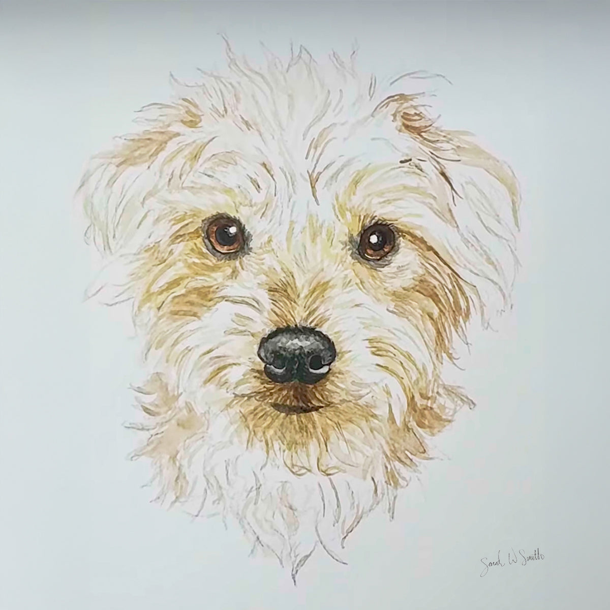 Custom Hand-Painted Watercolor Pet Portrait