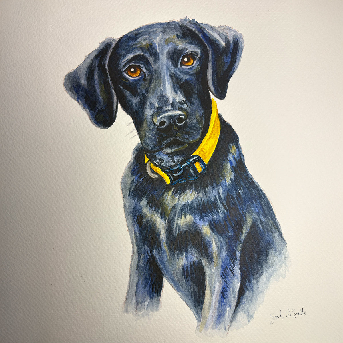 Custom Hand-Painted Watercolor Pet Portrait