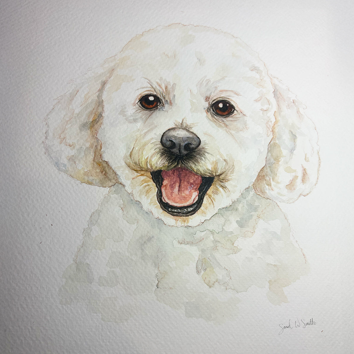 Custom Hand-Painted Watercolor Pet Portrait