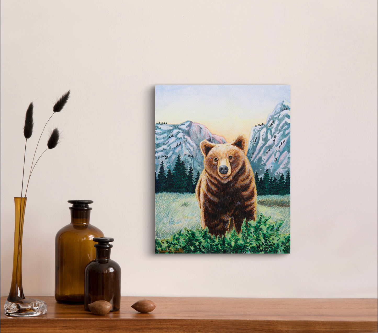 "Soulful Sentinel" - Bear - Original Watercolor Art