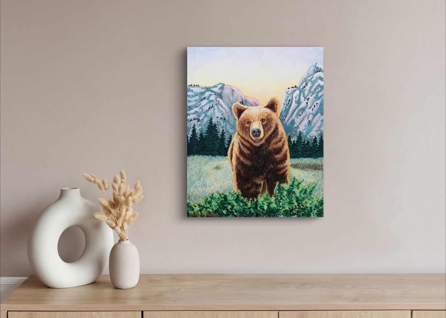 "Soulful Sentinel" - Bear - Original Watercolor Art