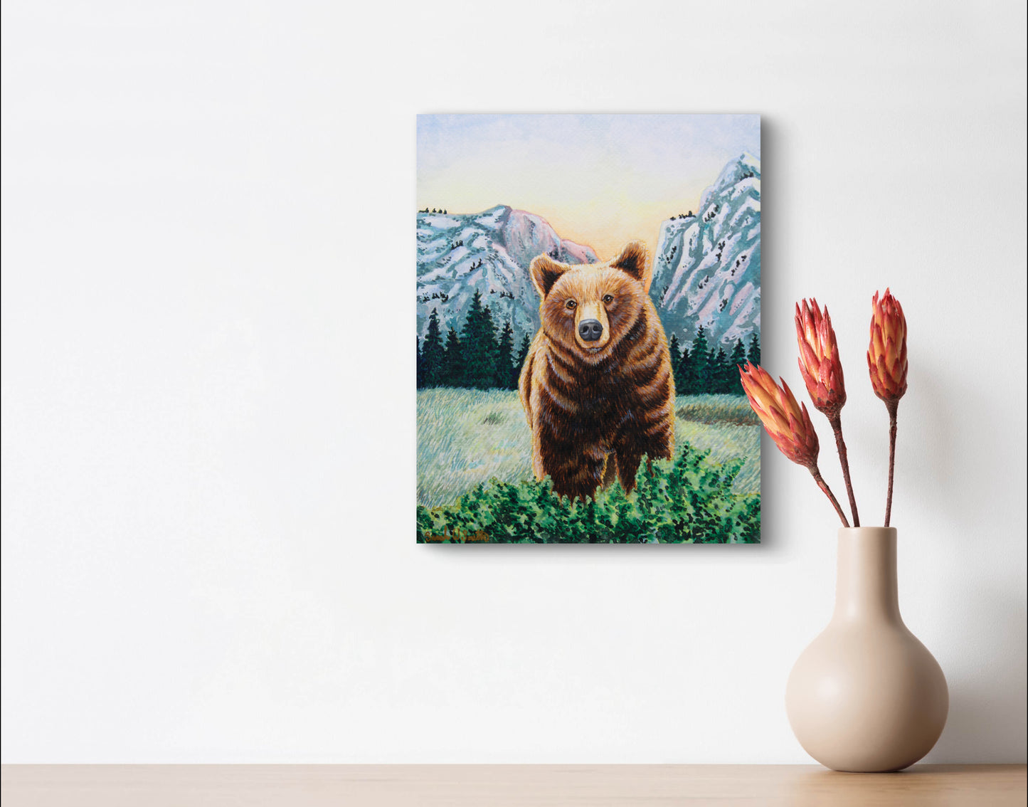 "Soulful Sentinel" - Bear - Original Watercolor Art