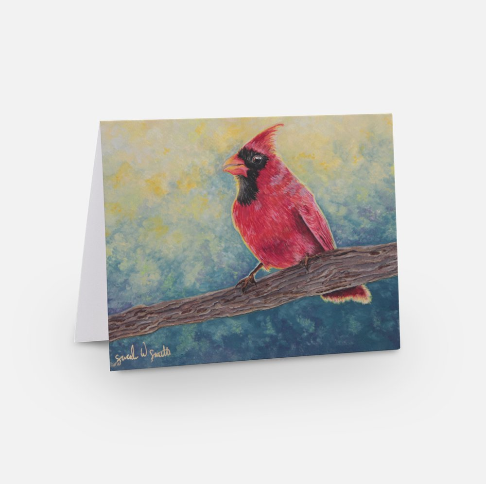 Cardinal Watercolor Art - Stationary Cards Watercolor Collection - Holiday Cards - Christmas Cards - Watercolor Art by Sarah Webster Smith