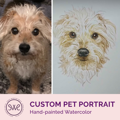 Custom Watercolor Pet Portrait