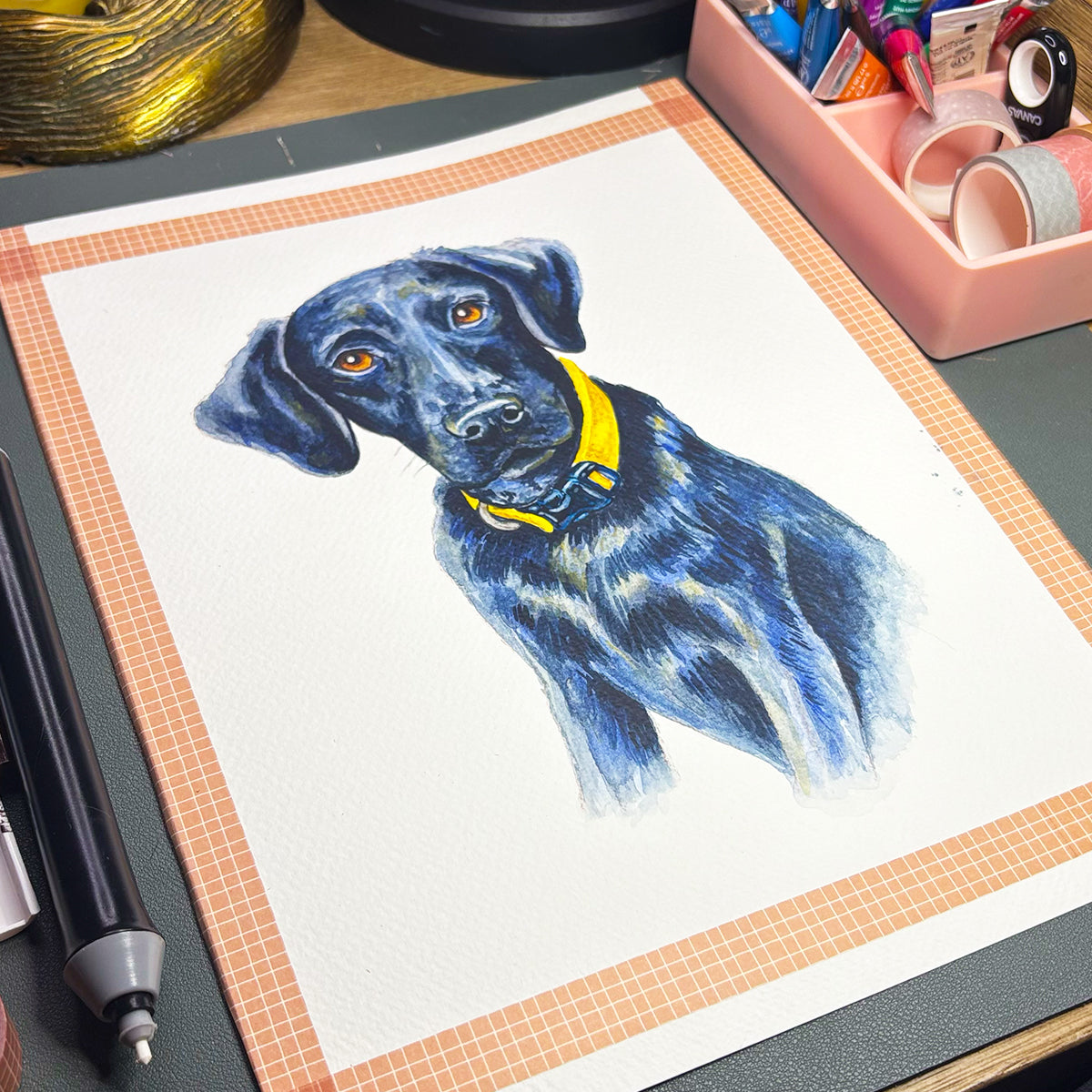 Custom Hand-Painted Watercolor Pet Portrait