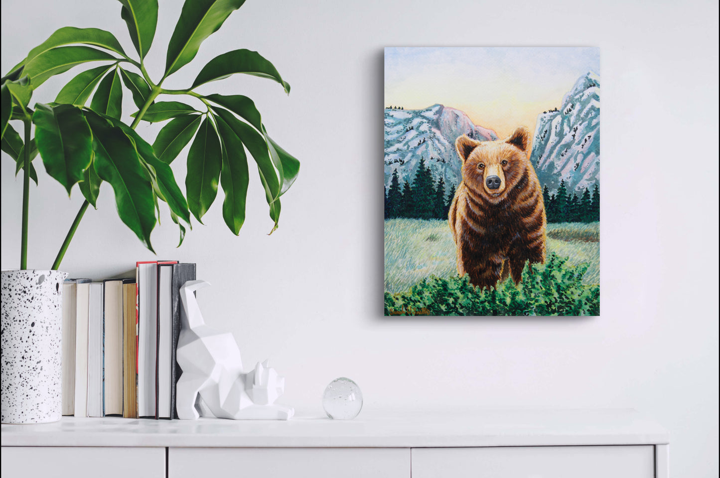 "Soulful Sentinel" - Bear - Original Watercolor Art